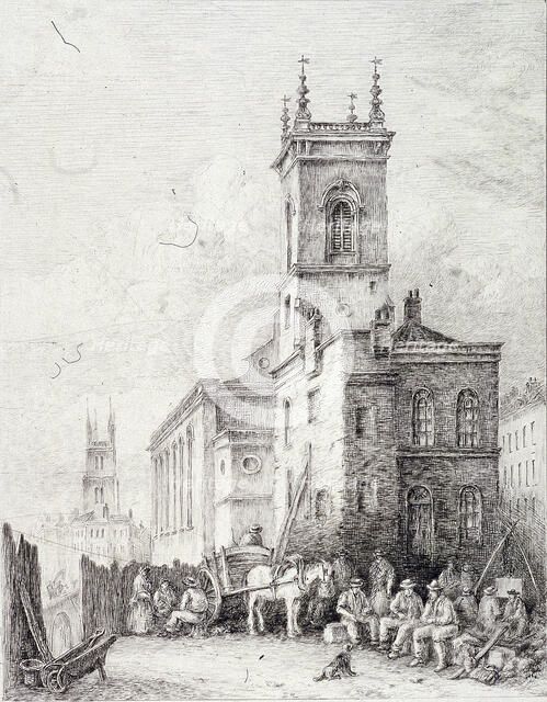 Holborn Viaduct, London, c1865. Artist: Robert Kent Thomas 