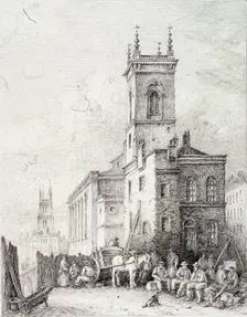 Holborn Viaduct, London, c1865. Artist: Robert Kent Thomas