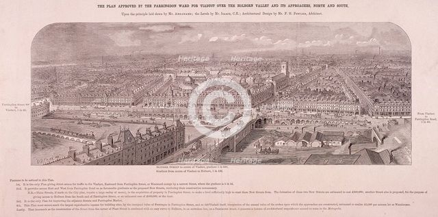 Holborn Viaduct, London, c1865. Artist: Young