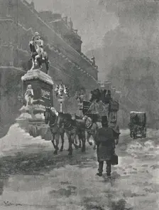 Holborn Circus - A Winter's Morning, 1891. Creator: William Luker
