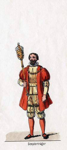 Holder of a sceptre, costume design for Shakespeare's play, Henry VIII, 19th century