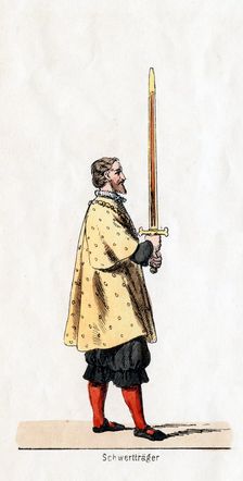 Holder of a sword, costume design for Shakespeare's play, Henry VIII, 19th century