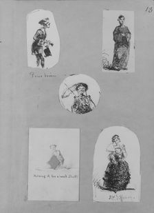 Holding it for a "Crack Shot!" (from Sketchbook), 1854-55. Creator: James Abbott McNeill Whistler
