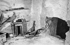 Hole made by robbers to gain admission to Tutankhamun's tomb, Egypt, 1933-1934