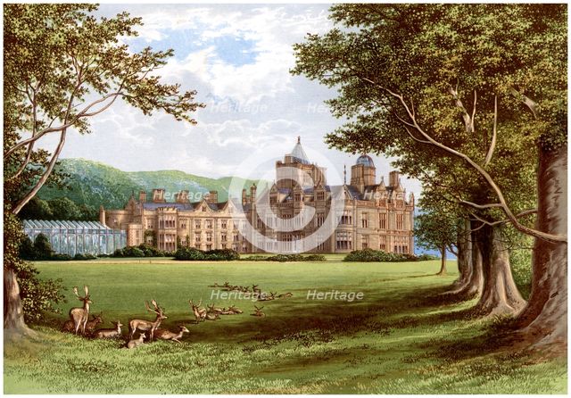 Holker Hall, Cumbria, home of the Duke of Devonshire, c1880. Artist: Unknown