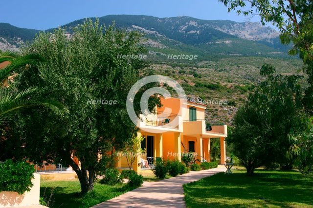 Holiday apartments, Lourdas, Kefalonia, Greece. Creator: Peter Thompson.