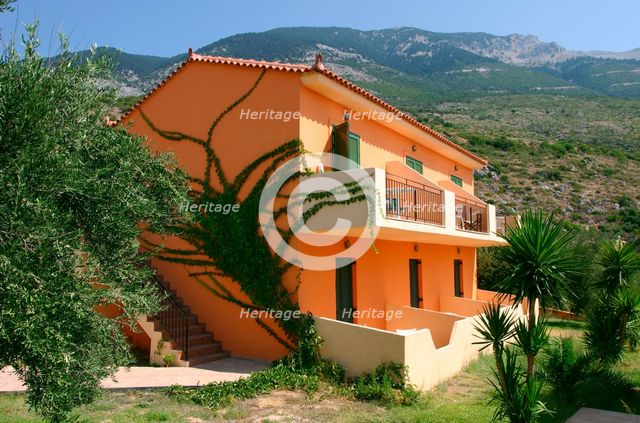 Holiday apartments, Lourdas, Kefalonia, Greece. Creator: Peter Thompson.
