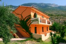 Holiday apartments, Lourdas, Kefalonia, Greece. Creator: Peter Thompson