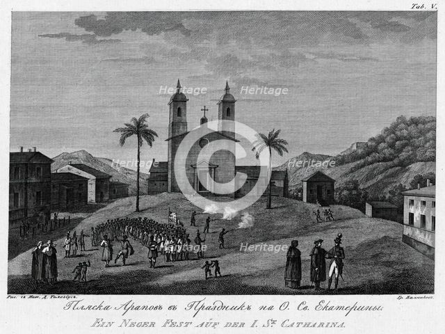 Holiday Dance on St. Catherine Island, 1813. Creator: Ivan Ivanovich Kolpakov.