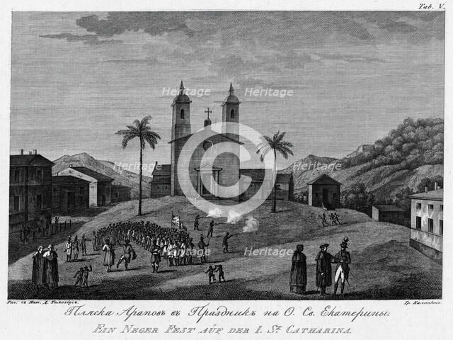 Holiday Dance on St. Catherine Island, 1813. Creator: Ivan Ivanovich Kolpakov.