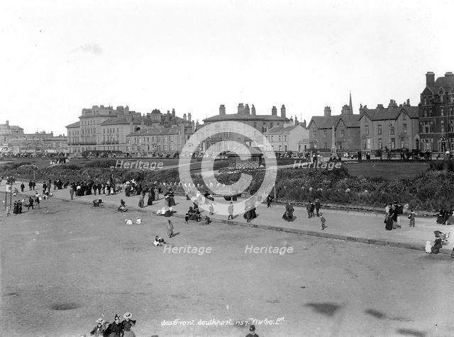 Holidaymakers on the seafront at Southport, Lancashire, 1890-1910. Artist: Unknown