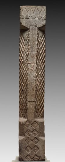 Hollow Tile: Column from Tomb-Chamber Doorway, 2nd Century. Creator: Unknown