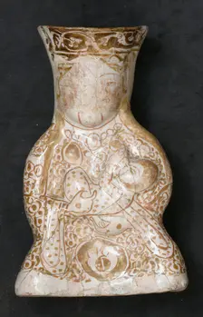 Hollow Vessel in the Shape of a Woman Holding a Child, Iran, 12th-13th century. Creator: Unknown