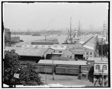 Holland-America Line piers, Hoboken, N.J., c1905. Creator: Unknown