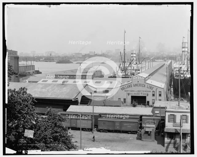 Holland-America Line piers, Hoboken, N.J., c1905. Creator: Unknown.