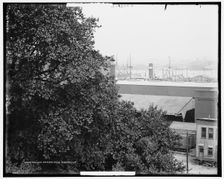 Holland American docks, Hoboken, N.J., between 1900 and 1915. Creator: Unknown