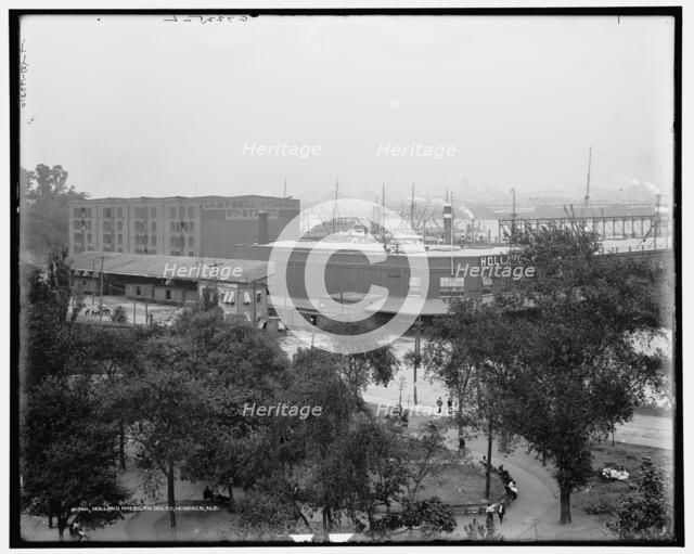 Holland American docks, Hoboken, N.J., between 1900 and 1915. Creator: Unknown.