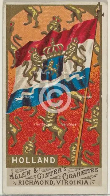 Holland, from Flags of All Nations, Series 1 (N9) for Allen & Ginter Cigarettes Brands, 1887. Creator: Allen & Ginter.