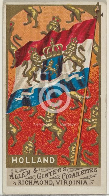 Holland, from Flags of All Nations, Series 1 (N9) for Allen & Ginter Cigarettes Brands, 1887. Creator: Allen & Ginter.