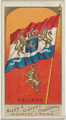 Holland, from Flags of All Nations, Series 1 (N9) for Allen & Ginter Cigarettes Brands, 1887. Creator: Allen & Ginter