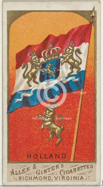 Holland, from Flags of All Nations, Series 1 (N9) for Allen & Ginter Cigarettes Brands, 1887. Creator: Allen & Ginter.