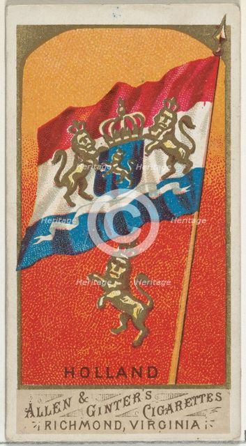Holland, from Flags of All Nations, Series 1 (N9) for Allen & Ginter Cigarettes Brands, 1887. Creator: Allen & Ginter.