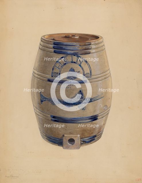 Holland Gin Keg, c. 1937. Creator: Charles Caseau.