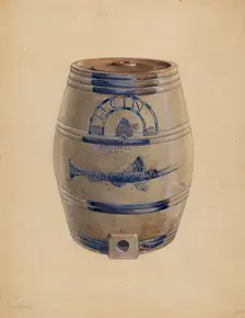 Holland Gin Keg, c. 1937. Creator: Charles Caseau