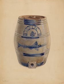 Holland Gin Keg, c. 1937. Creator: Charles Caseau