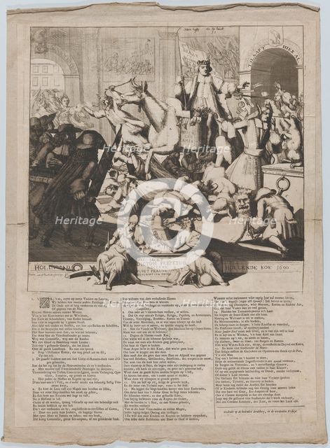 Hollands Hollende Koe (Holland’s Running Cow), 1690. Creator: Gaspar Bouttats.