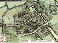 Hollar's plan of Oxford, c1643. Artist: Wenceslaus Hollar