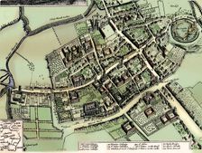 Hollar's plan of Oxford, c1643. Artist: Wenceslaus Hollar