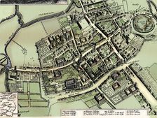 Hollar's plan of Oxford, c1643. Artist: Wenceslaus Hollar
