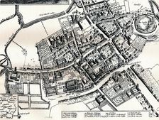 Hollar's plan of Oxford, c1643. Artist: Wenceslaus Hollar