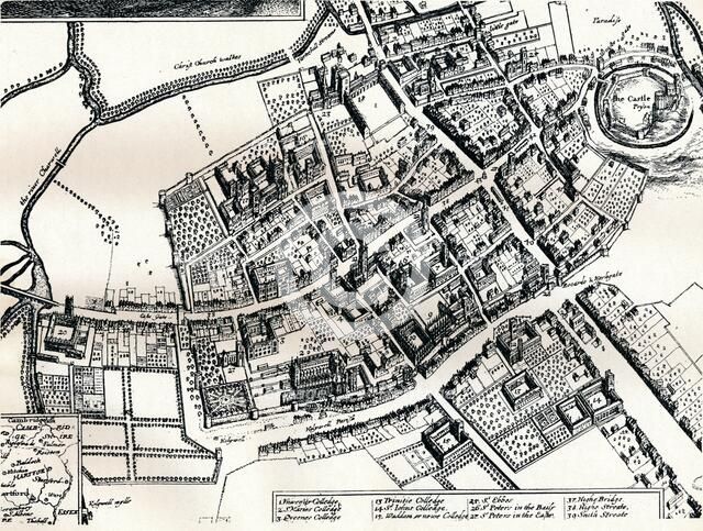 Hollar's plan of Oxford, c1643. Artist: Wenceslaus Hollar.