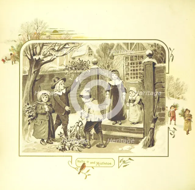 Holly and Mistletoe, 1894. Creator: Eliza F. Manning.