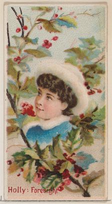 Holly: Foresight, from the series Floral Beauties and Language of Flowers (N75) for Duke b..., 1892. Creator: Donaldson Brothers