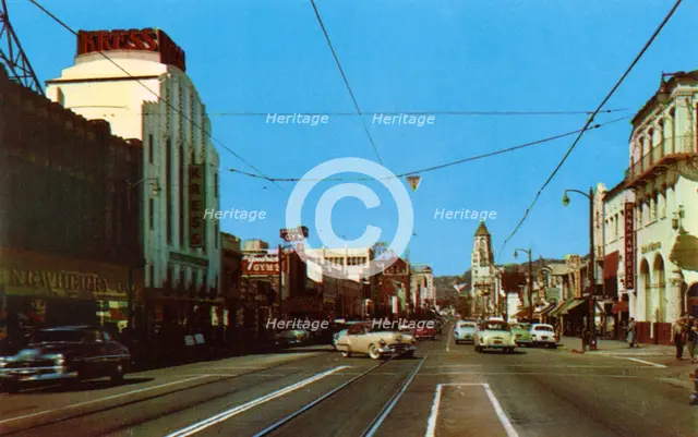 Hollywood Boulevard, Hollywood, Los Angeles, California, USA, 1953. Artist: Unknown