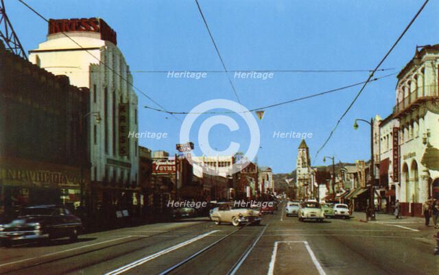Hollywood Boulevard, Hollywood, Los Angeles, California, USA, 1953. Artist: Unknown