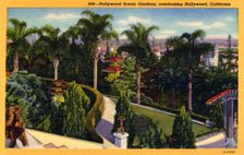 Hollywood Scenic Gardens, overlooking Hollywood, Los Angeles, California, USA, 1931