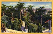 Hollywood Scenic Gardens, overlooking Hollywood, Los Angeles, California, USA, 1931
