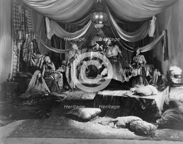 Hollywood set - interior view of tent(?), 1923. Creator: Unknown.