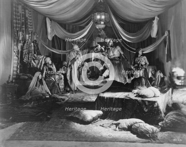 Hollywood set - interior view of tent(?), 1923. Creator: Unknown.