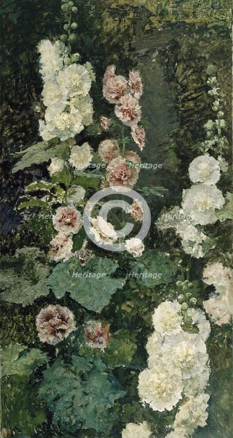 Hollyhocks, 1872. Artist: Fortuny, Marià (1838-1874)
