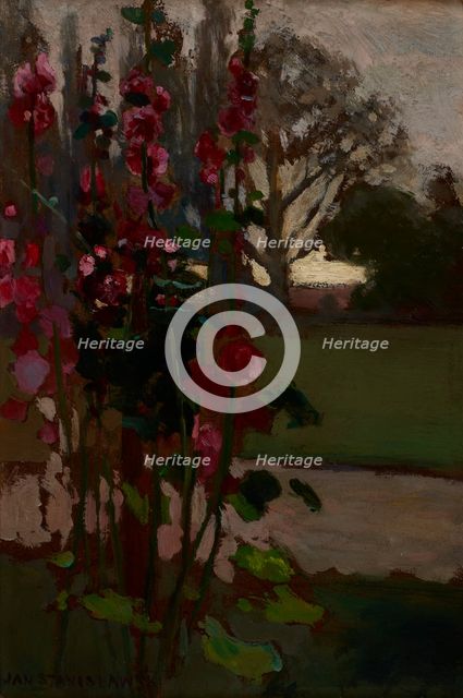 Hollyhocks-Polish Autumn, 1900. Creator: Jan Stanislawski.