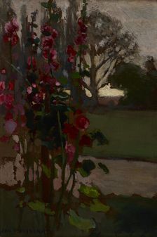 Hollyhocks-Polish Autumn, 1900. Creator: Jan Stanislawski
