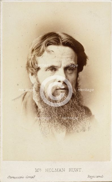 Holman Hunt, c1865. Creator: London Stereoscopic & Photographic Co.