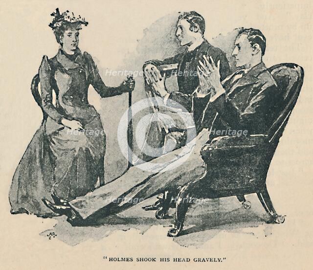'Holmes Shook His Head Gravely', 1892. Artist: Sidney E Paget.