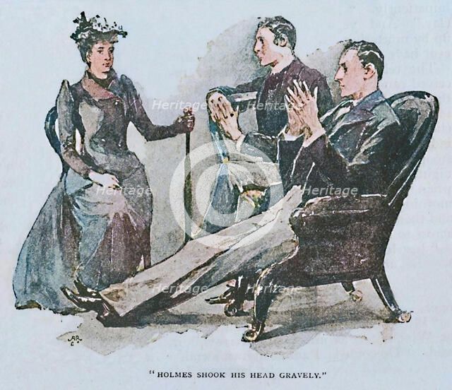 'Holmes Shook His Head Gravely', 1892. Creator: Sidney E Paget.