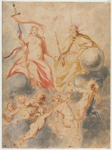 Holy Trinity, c. 1647. Creator: Theodor van Thulden (Flemish, 1606-1669)